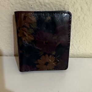 Patricia Nash Floral Black and Brown Wallet